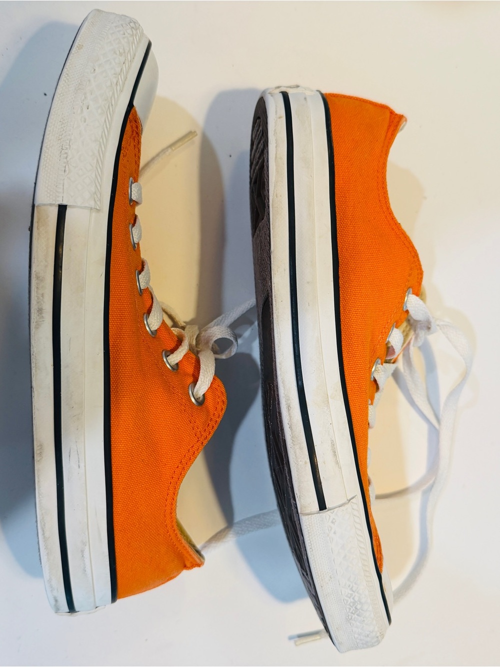 Converse Orange Canvas Low-Top Sneakers
